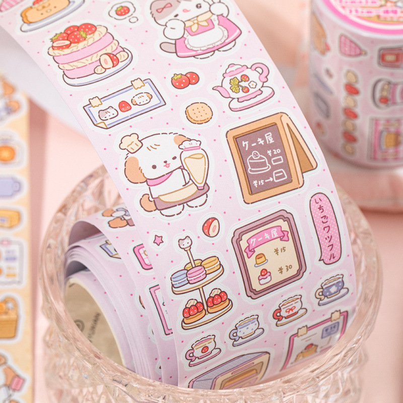 Washi Tape Set - 1롤 귀여운 만화 와시 테이프 저널