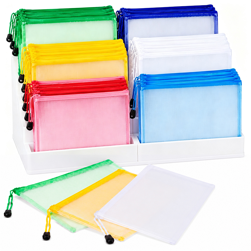 Portfolio Folder Zip - 5/20PCS A4/A5 메쉬 지퍼 파우치 가방