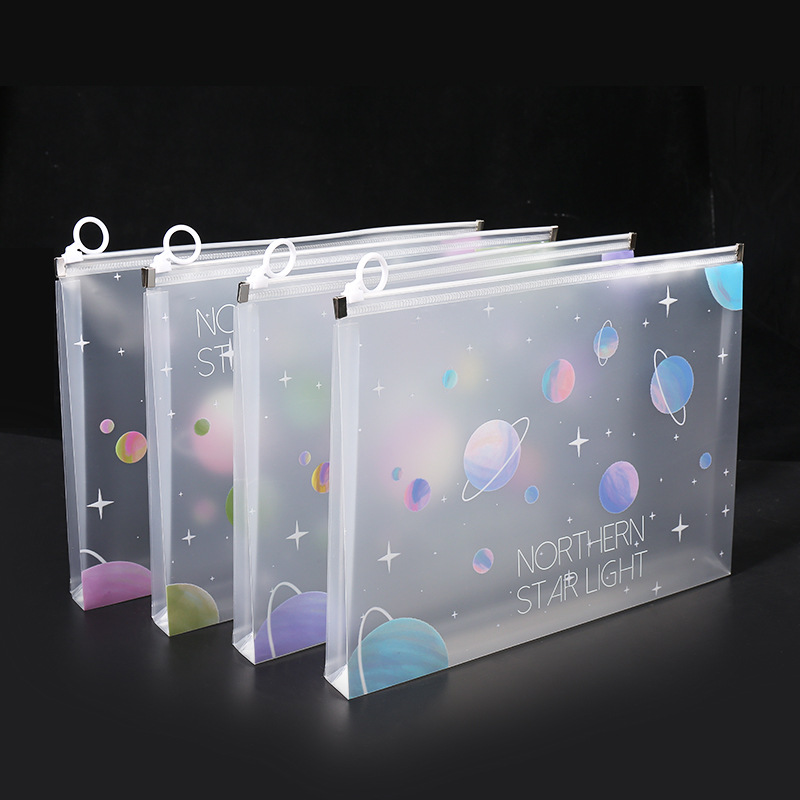 Supply Of Office Stationery - 4/12pcs A4 공간 지퍼 폴더 파일