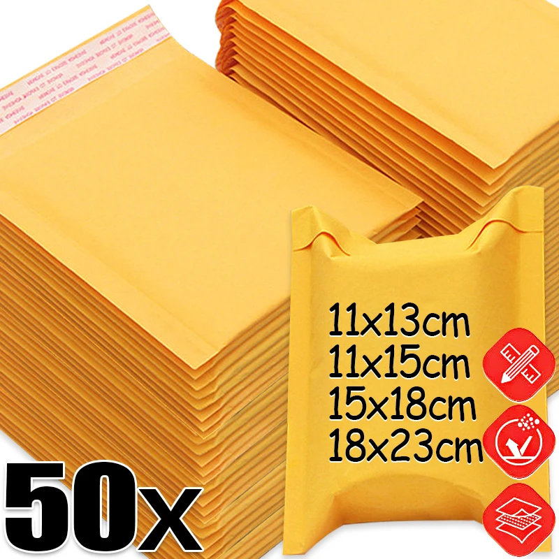 Letter Envelope Kraft - 50/10x 크래프트 종이 버블 메일러 봉투