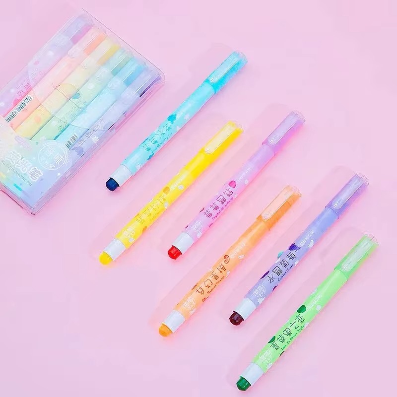 Highlighter Set Pastel - 6 색/세트 파스텔 젤 형광펜 향수