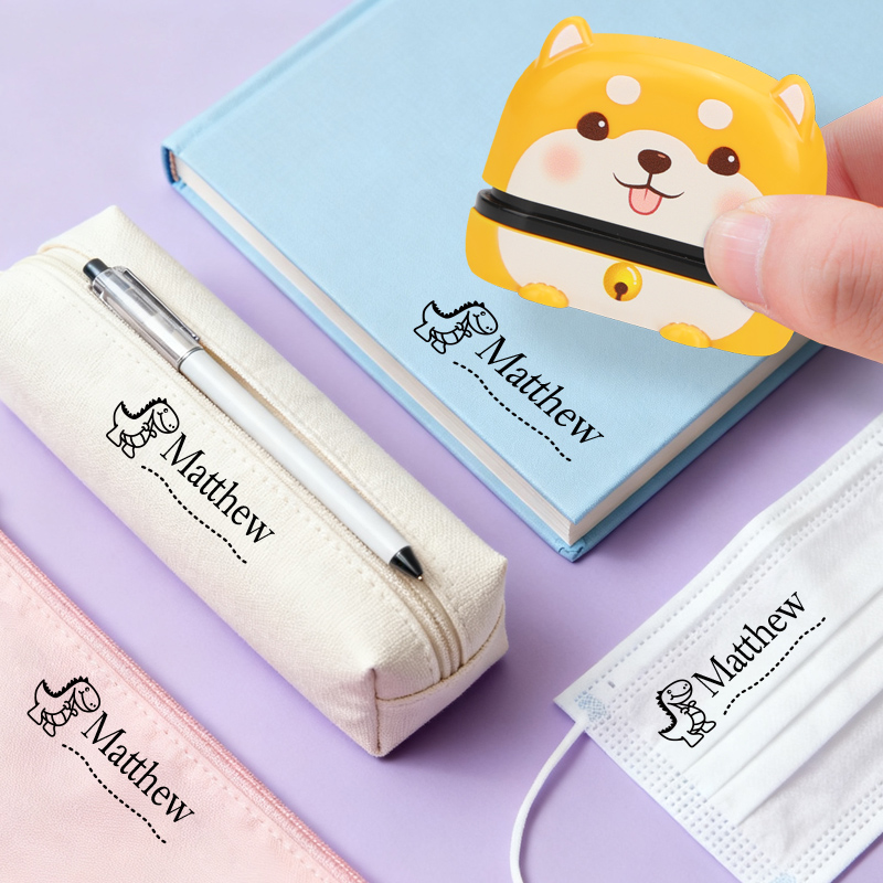 맞춤형 귀여운 이름 스탬프 - 아기 옷 및 도시락 가방 - Self Inking Stamp 리뷰 및 가격