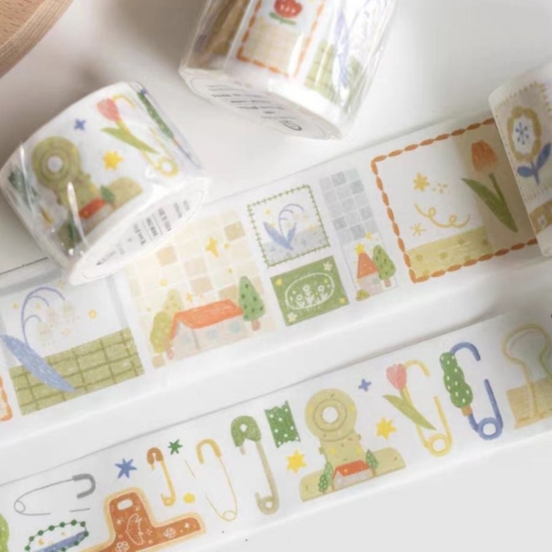 간단한 문학 예술 작은 클램프 및 패치워크 와시 테이프 - Washi Tape Set 리뷰 및 가격