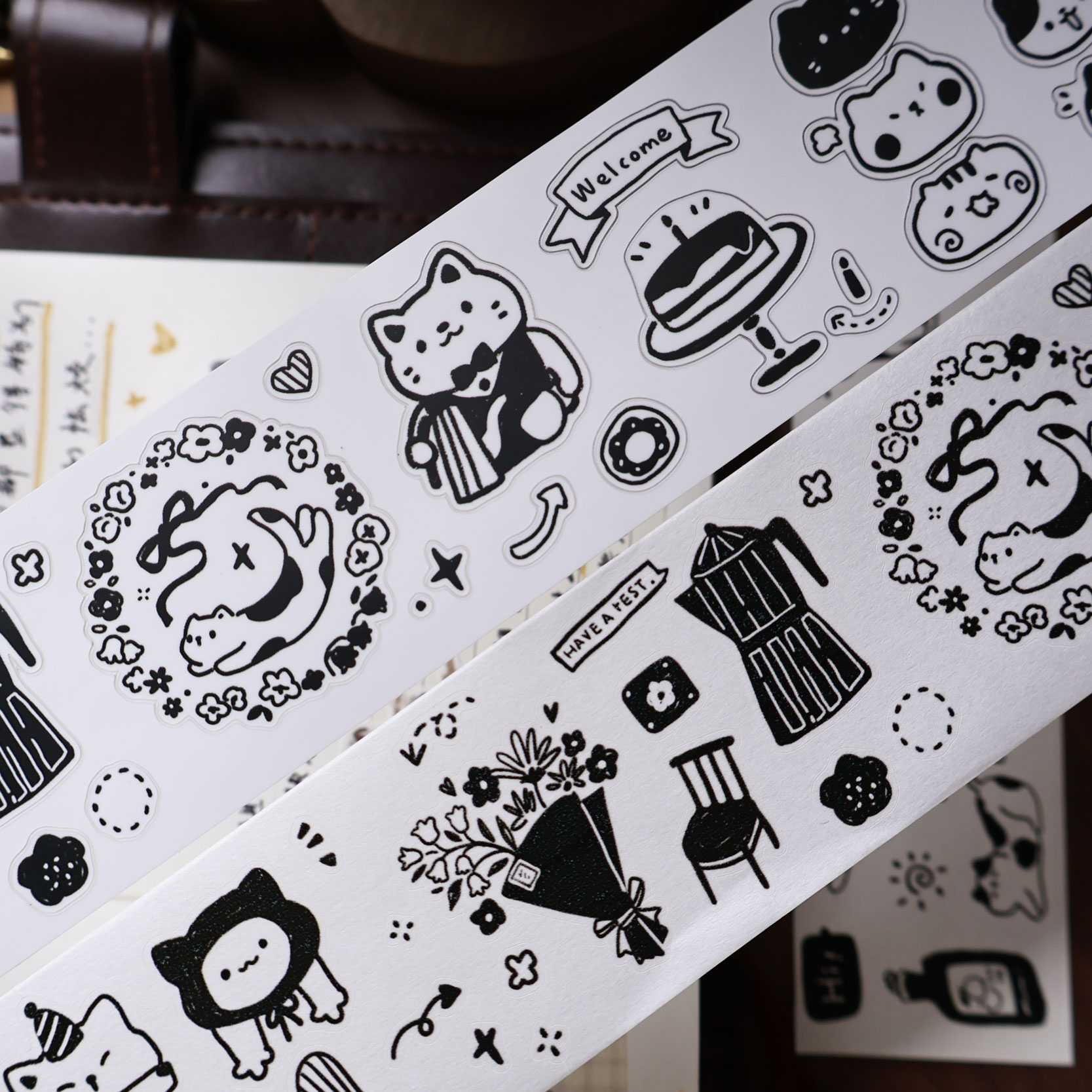 YiEr Studio 빈티지 데일리 고양이 커피 라이프 - Washi Tape Set 리뷰 및 가격