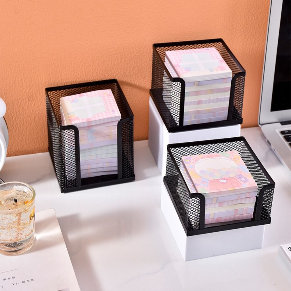 블랙 메쉬 종이 큐브 미니 메모 노트 패드 박스 홀더  - Sticky Note Cube 리뷰 및 가격