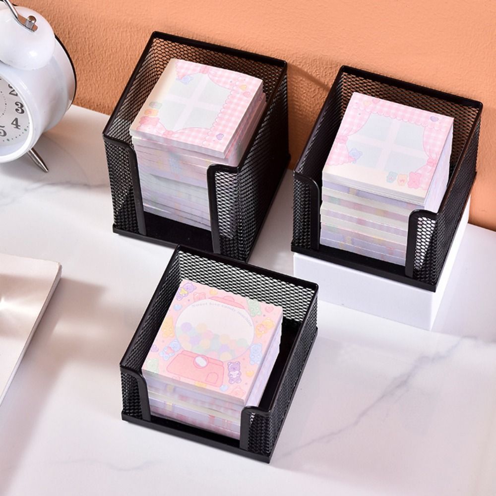 블랙 메쉬 종이 큐브 미니 메모 노트 패드 박스 홀더  - Sticky Note Cube 리뷰 및 가격