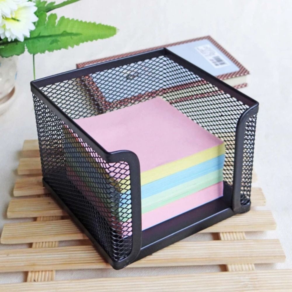 블랙 메쉬 종이 큐브 미니 메모 노트 패드 박스 홀더  - Sticky Note Cube 리뷰 및 가격