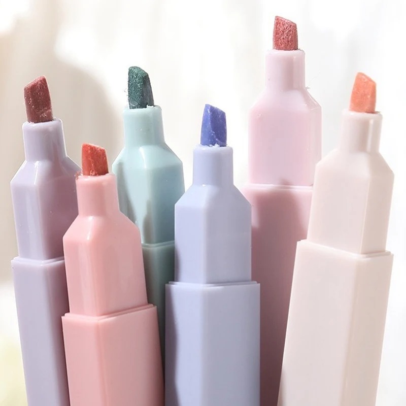 6 개/대 파스텔 컬러 형광펜 Kawaii 편지지 컬러 - Highlighter Set Pastel 리뷰 및 가격