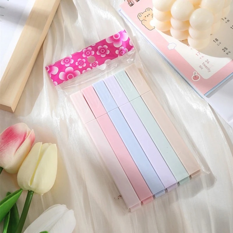 6 개/대 파스텔 컬러 형광펜 Kawaii 편지지 컬러 - Highlighter Set Pastel 리뷰 및 가격
