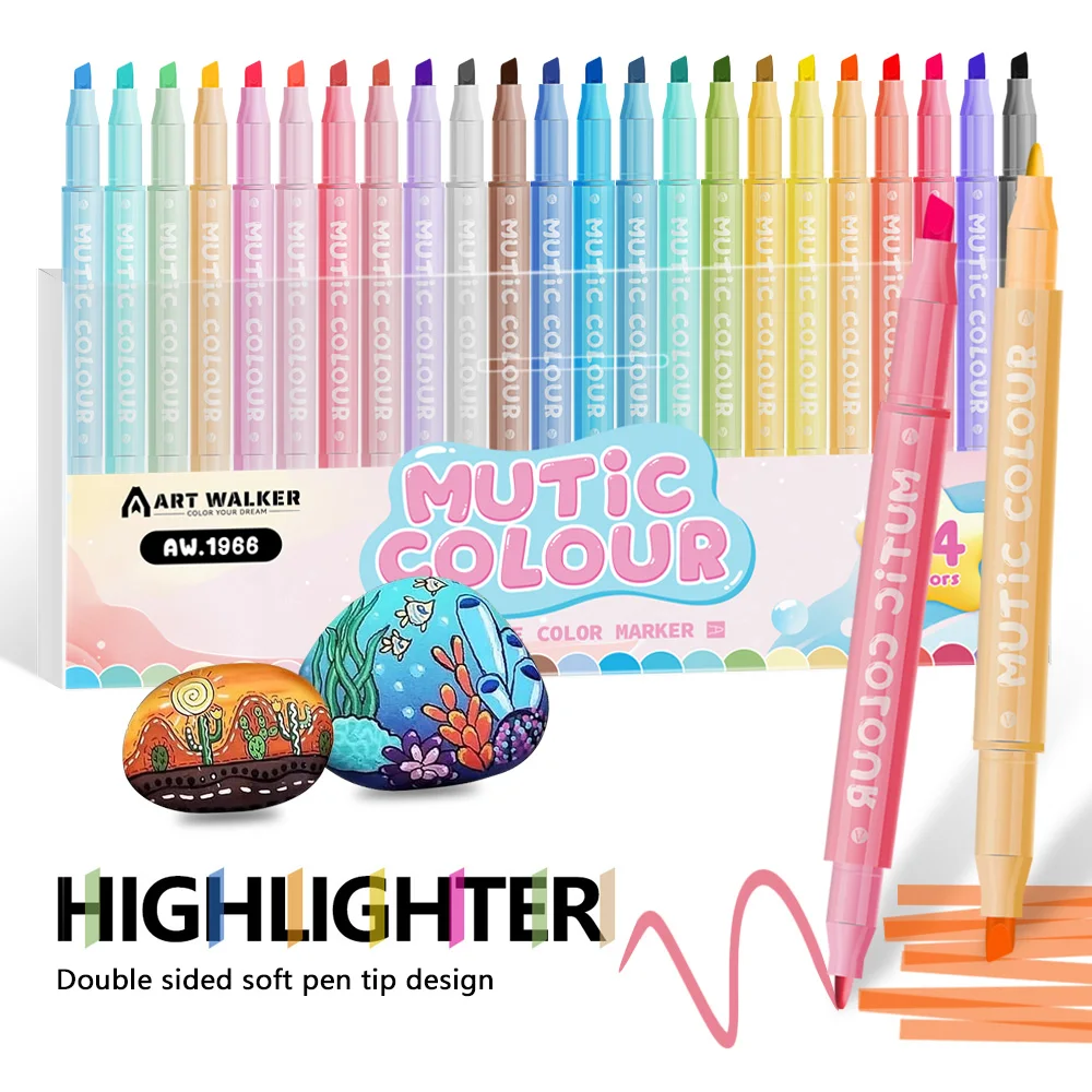 더블 헤드 형광펜 펜 세트 수성 마커 펜 낙서 마커 형 - Highlighter Set Pastel 리뷰 및 가격