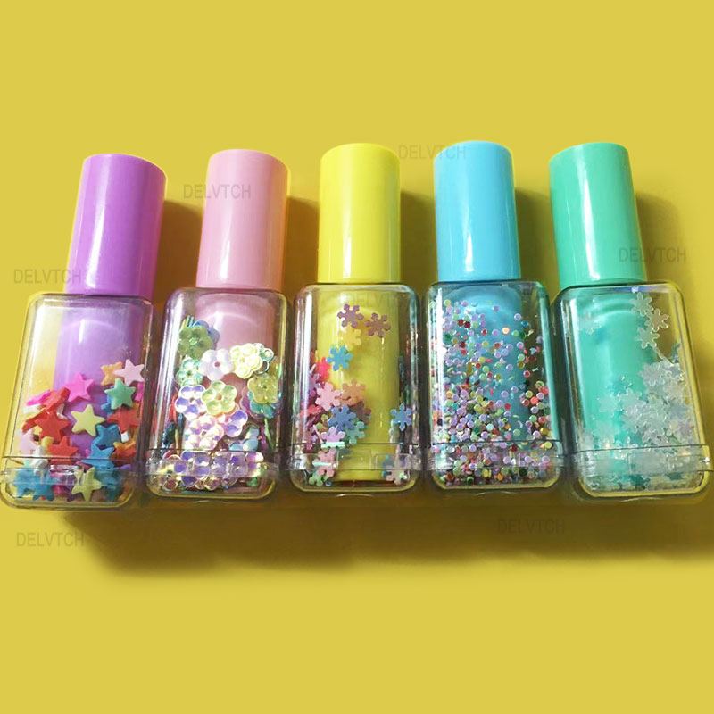 미니 스팽글 매니큐어 병 형광펜 5 개 세트, 귀여운  - Highlighter Set Pastel 리뷰 및 가격