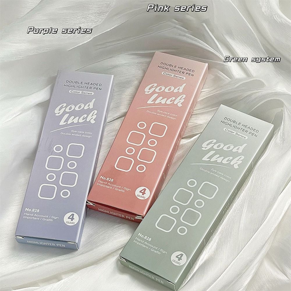 4색 더블헤드 형광펜 그라데이션 컬러 문구 형광펜 학습 - Highlighter Set Pastel 리뷰 및 가격