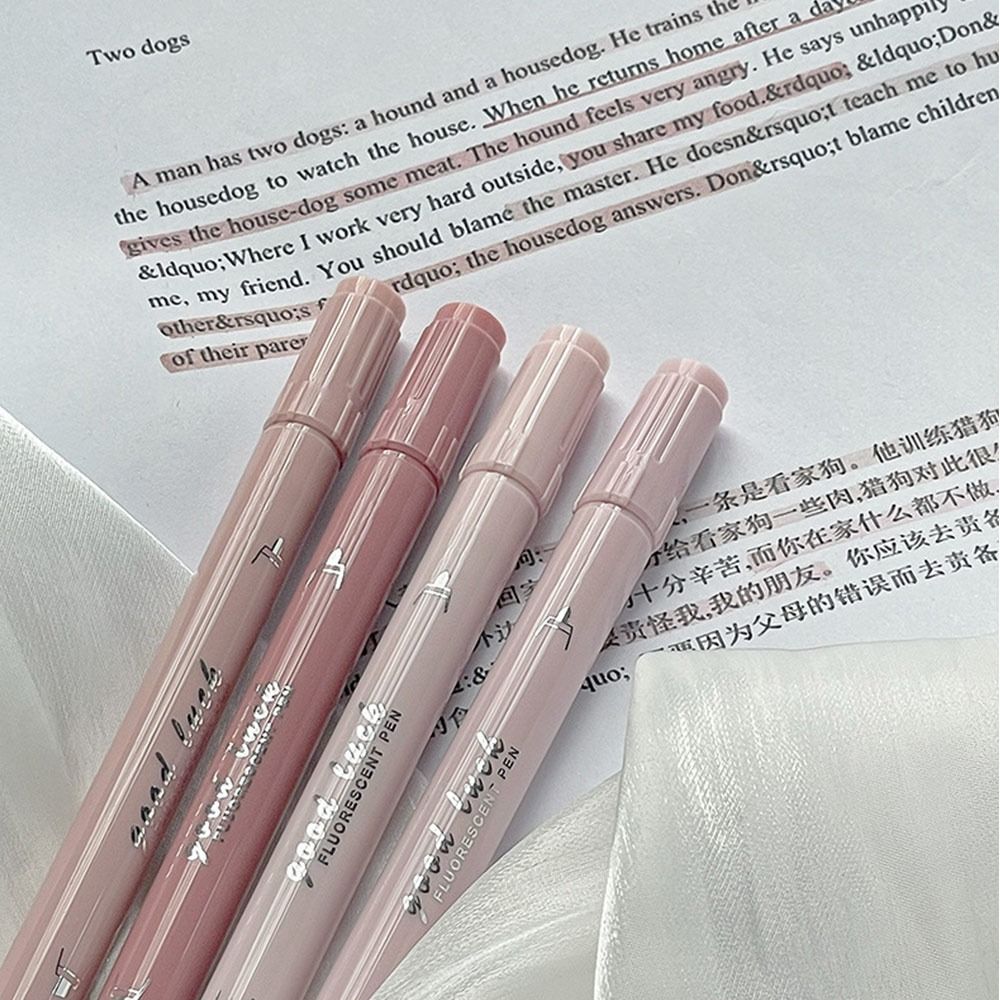 4색 더블헤드 형광펜 그라데이션 컬러 문구 형광펜 학습 - Highlighter Set Pastel 리뷰 및 가격