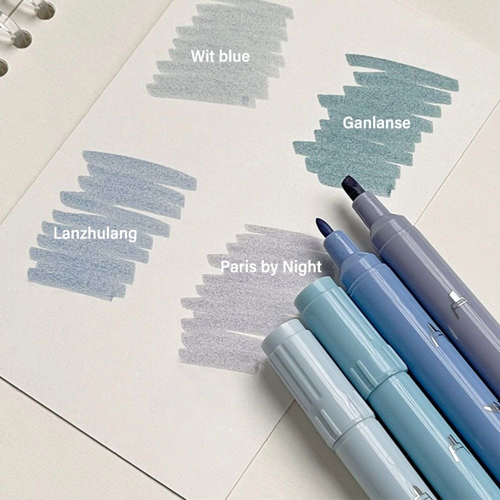 4색 더블헤드 형광펜 그라데이션 컬러 문구 형광펜 학습 - Highlighter Set Pastel 리뷰 및 가격