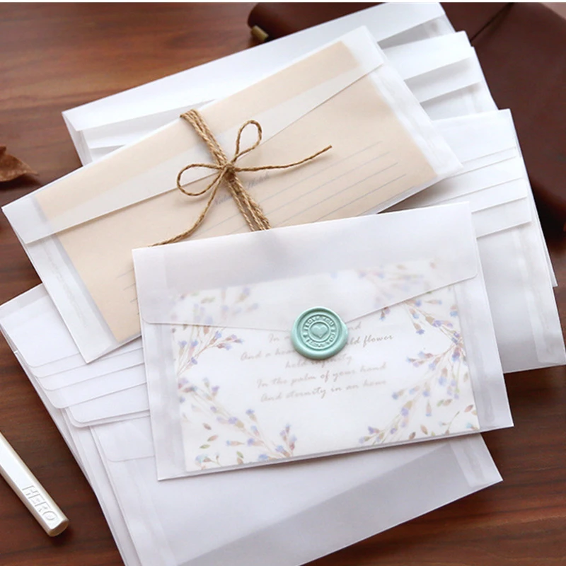 A5 A6 황산 종이 반투명 봉투 청첩장 투명 편지 봉 - Letter Envelope Kraft 리뷰 및 가격
