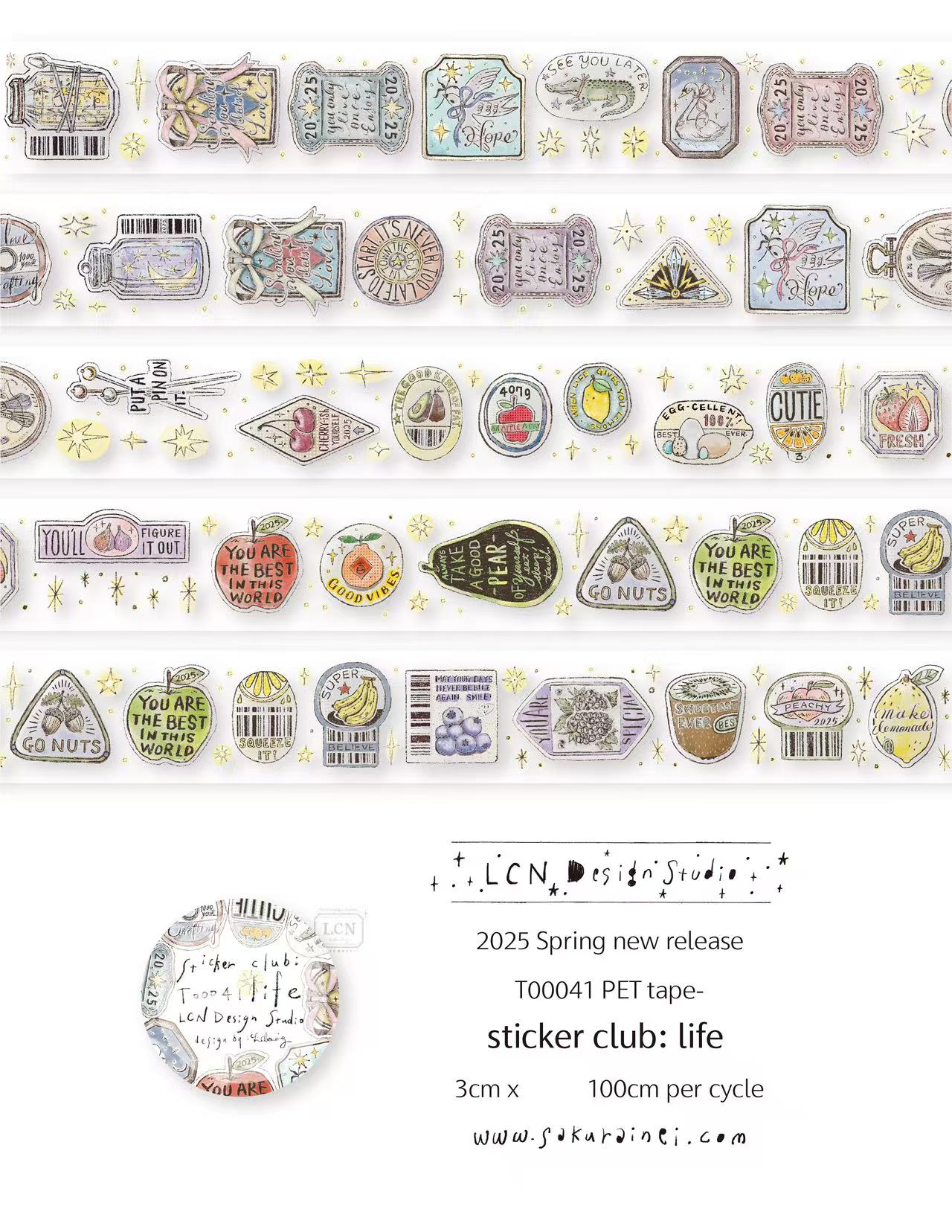 1 루프 LCN 빈티지 스티커 클럽 조이 브링거 Was - Washi Tape Set 리뷰 및 가격