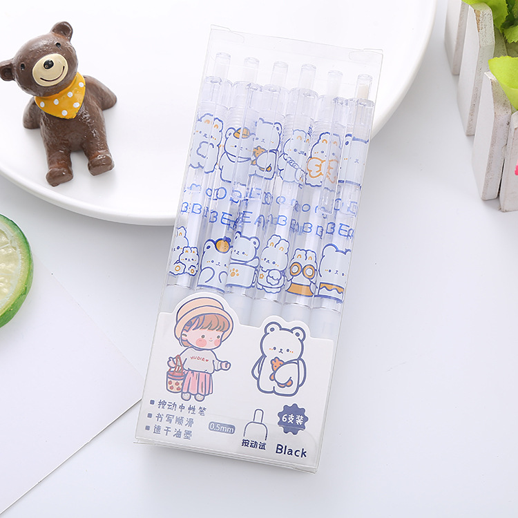 Zoecor 6 개/몫 Kawaii 젤 펜 볼펜 펜 편 - Gel Ink Pen Set 리뷰 및 가격