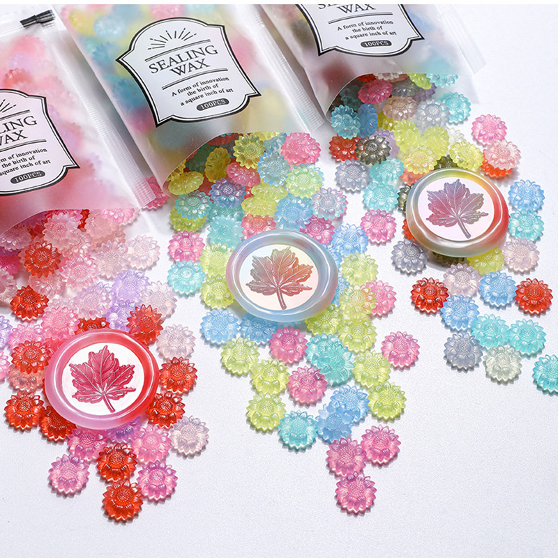 100pcs 반투명 해바라기 씰링 왁스 비즈 DIY 봉 - Letter Envelope Kraft 리뷰 및 가격