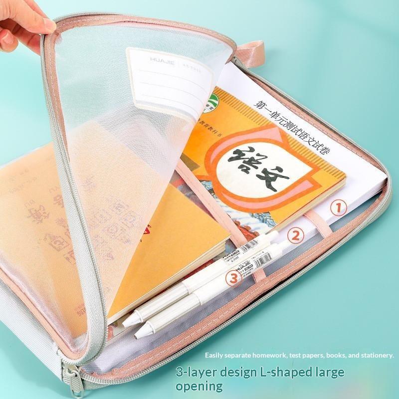A4 문구류 보관 가방 더블 레이어 메쉬 지퍼 가방 대 - Supply Of Office Stationery 리뷰 및 가격