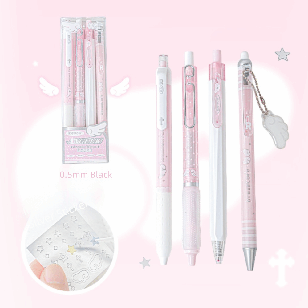 새로운 고품질 4개 세트 0.5mm 펄 엔젤 젤 펜 세 - Gel Ink Pen Set 리뷰 및 가격